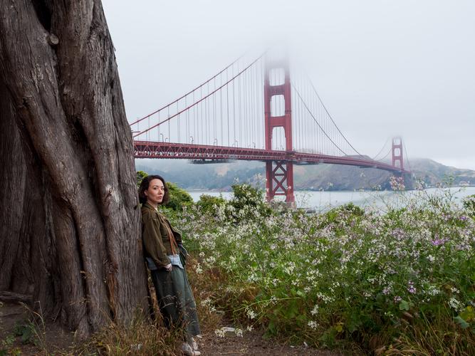 Мост Золотые Ворота в тумане Мост Золотые Ворота в тумане